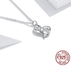 Women's Heart-Shaped Pendant S925 Sterling Silver Necklace