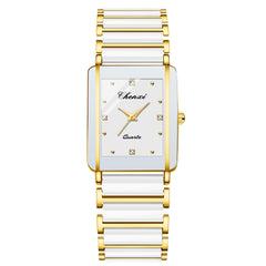 Luxury Square Women and Men's Ceramic Quartz Watch