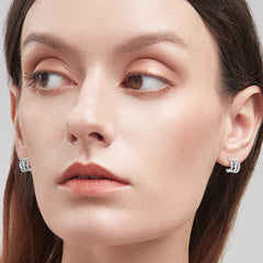 Sophisticated Women's Moissanite 925 Sterling Silver Earrings