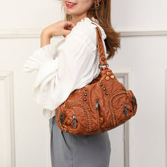 Vintage Women's Large Capacity Shoulder Crossbody Bag