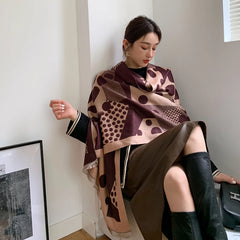 Luxury brand Casual Winter Scarf with Dot Print