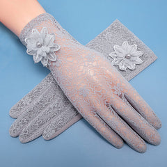 Women's UV Protection Ice Silk Lace Gloves