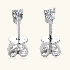 Beautiful 925 Sterling Silver Moissanite Stud Earrings for Women