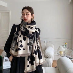 Luxury brand Casual Winter Scarf with Dot Print