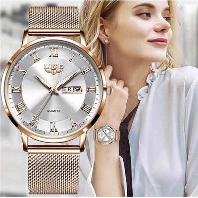 Ladies Ultra-Thin Classic Waterproof Quartz Watch