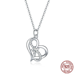 Women's Heart-Shaped Pendant S925 Sterling Silver Necklace