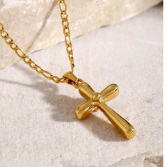 Women's Elegant Stainless Steel Cross Pendant Necklace