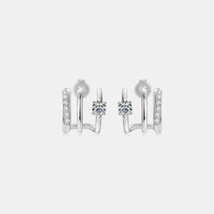 Sophisticated Women's Moissanite 925 Sterling Silver Earrings