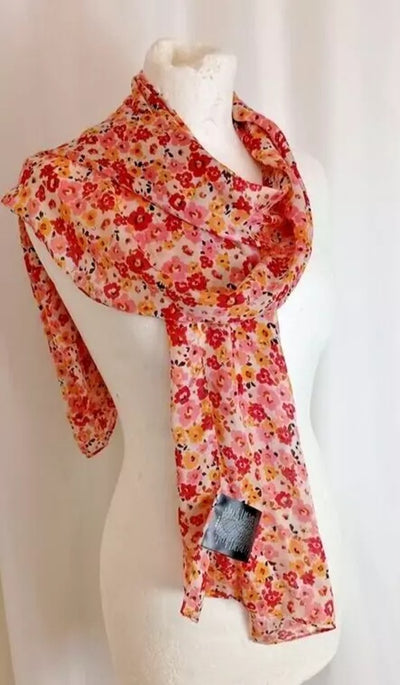 Ladies Ditsy Floral Satin Scarf