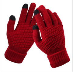 Winter Crochet Design Touch Screen Gloves