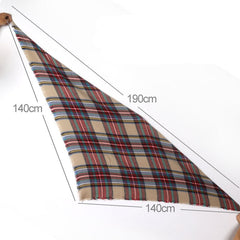 Winter Triangle Shape Plaid Cashmere Scarf for Women