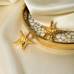 Gorgeous Stainless Steel Star Shape Earrings