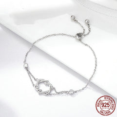 Lovely Pure S925 Sterling Silver Chain Bracelet