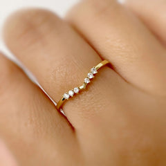 Beautiful Women's 925 Sterling Silver Inlaid Zircon Ring