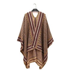Women's Ethnic Style Cashmere Plaid Shawl