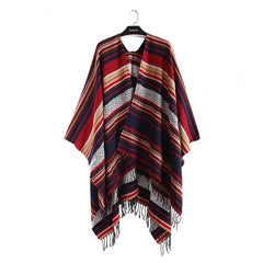 Women's Ethnic Style Cashmere Plaid Shawl