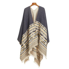 Women's Ethnic Style Cashmere Plaid Shawl