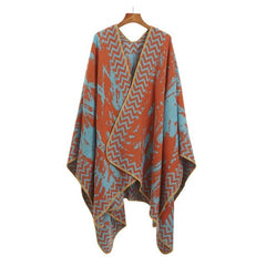 Women's Ethnic Style Cashmere Plaid Shawl