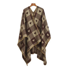 Women's Ethnic Style Cashmere Plaid Shawl