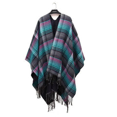 Women's Ethnic Style Cashmere Plaid Shawl