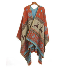 Women's Ethnic Style Cashmere Plaid Shawl