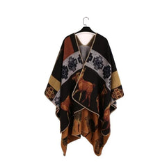 Women's Ethnic Style Cashmere Plaid Shawl