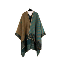 Women's Ethnic Style Cashmere Plaid Shawl