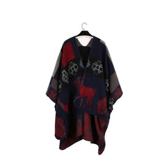 Women's Ethnic Style Cashmere Plaid Shawl