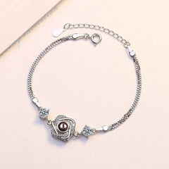 Celebrity Style S925 Pure Silver Six-Pointed Star Bracelet