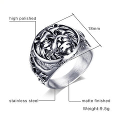 Men's Lion Head Ring