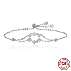 Lovely Pure S925 Sterling Silver Chain Bracelet