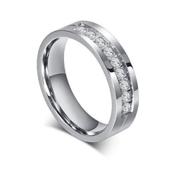 CZ Wedding Band Engagement Ring for Couples