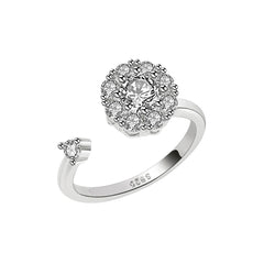 Women's S925 Sterling Silver Luck Turns Opening Ring