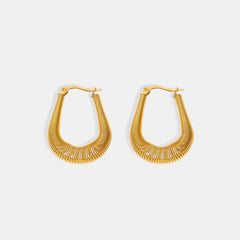 Fashionable Luxury Titanium Steel U Shape Earrings