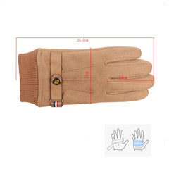 Men's Touch Screen Winter Suede Warm Split Finger Gloves