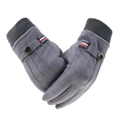 Men's Touch Screen Winter Suede Warm Split Finger Gloves