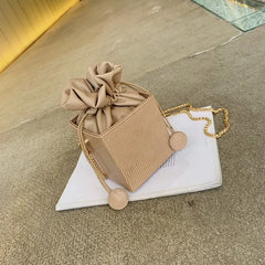 Fashion Drawstring Bucket Purse Bag