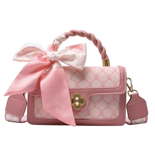 Classic Women's Stylish Printed Messenger Bag with Silk Scarf