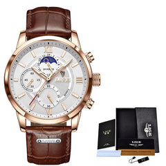 Leather Men Quartz Sophisticated Luxury Watch