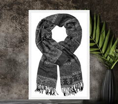 Women's Metallic Paisley Occasion Scarf