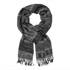 Women's Metallic Paisley Occasion Scarf