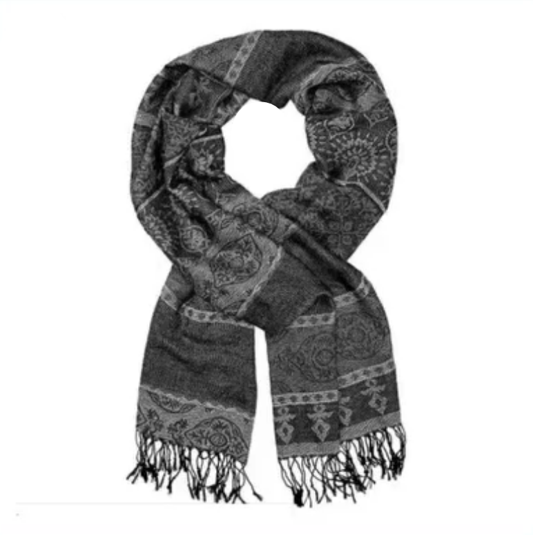 Women's Metallic Paisley Occasion Scarf