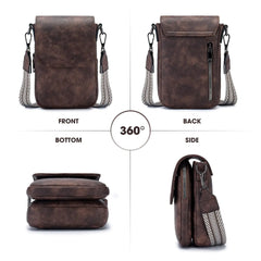 Poiugoya Small Crossbody Trendy Leather Bag for Women