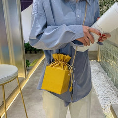Fashion Drawstring Bucket Purse Bag