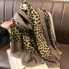 Women's Luxury Design Silk Print Scarf