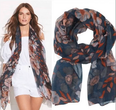 Women's Sartorial Prep Floral Voile Scarf
