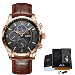 Leather Men Quartz Sophisticated Luxury Watch
