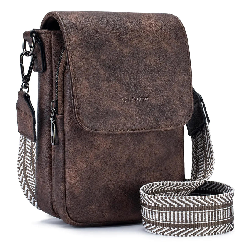 Poiugoya Small Crossbody Trendy Leather Bag for Women
