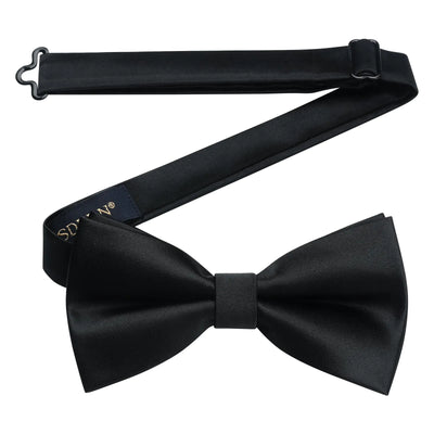 HISDERN Pretied Classic Formal Adjustable Tuxedo Bow tie for men