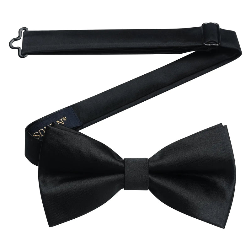 HISDERN Pretied Classic Formal Adjustable Tuxedo Bow tie for men